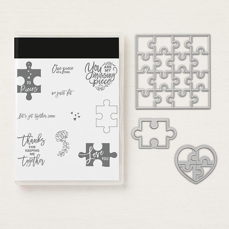 Puzzle OF LOVE Metal Cutting Dies and Stamps for DIY Scrapbooking Decoretive Embossing Stencial DIY Decoative Cards Die Cutter