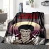 1pc Scarface-Inspired Flannel Blanket - Soft Cozy All-Season Throw for Bedroom, Sofa, Camping, Travel - Perfect Gift for Movie FansB37
