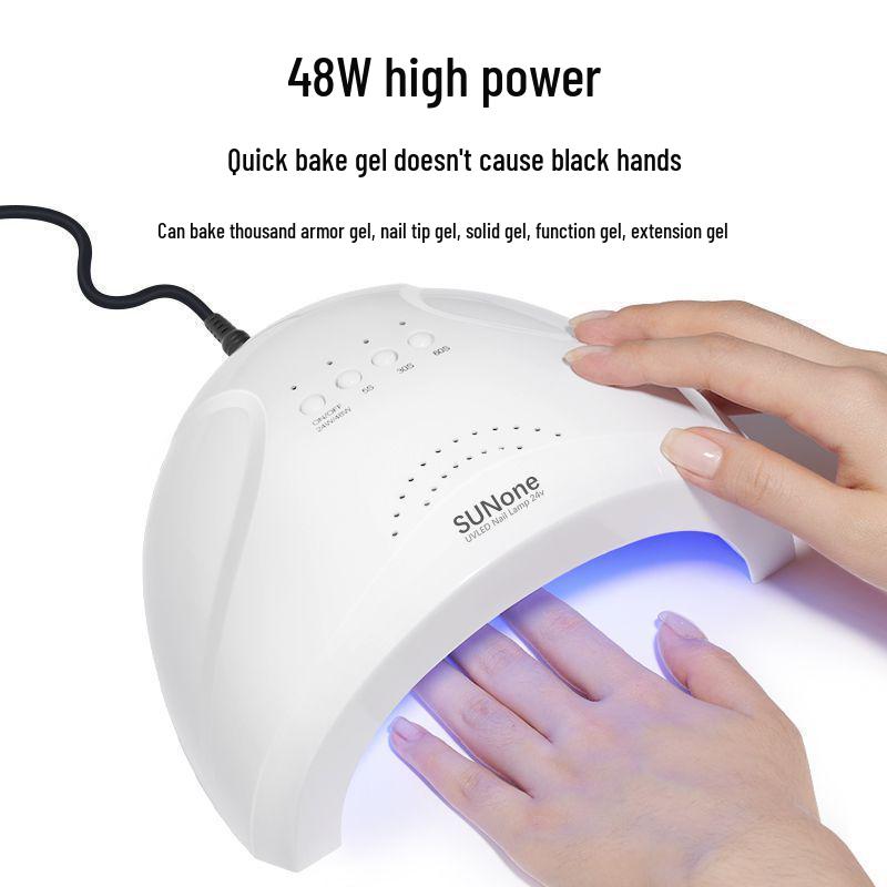 48W High-Power Portable UV Nail Lamp for Salon Quick-Drying
