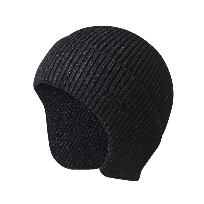 Autumn and Winter Knitted Hats Men and Women Solid Color Thermal Ear Caps Outdoor Riding Wool Caps Ski Pullovers