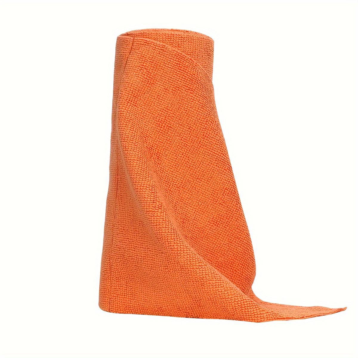 

Многоразовый рулон полотенец из микрофибры, отрывные чистящие салфетки, чистящая ткань, многоцелевые абсорбирующие чистящие салфетки, кухонное полотенце 5 Rolls оранжевый