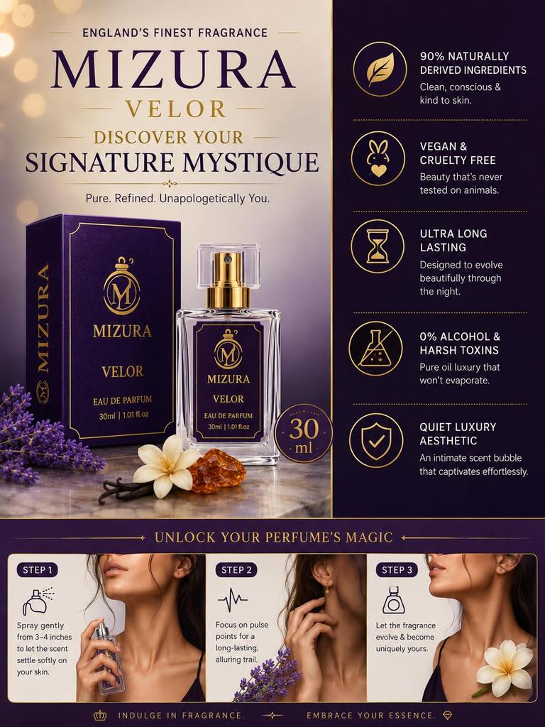 Mizura Velor Pure Non-Alcoholic Perfume -30ml