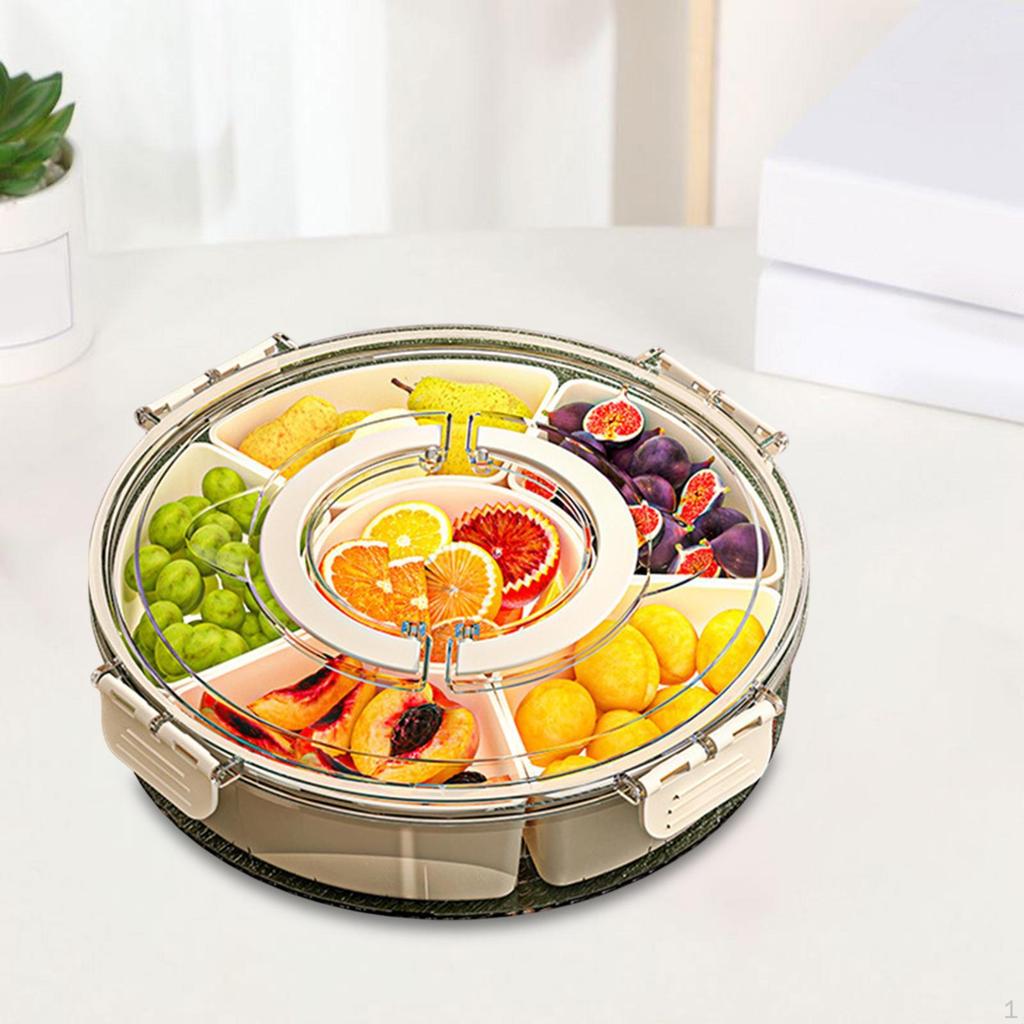 Appetizer Serving Box for Snacks with Round Compartments Treats