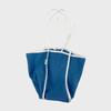 Summer Linen Strap Shoulder Bag S (Cobalt Blue/White)