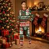 Christmas Print Long Sleeve and Pants Family Matching Loungewear Set for Adults and Kids