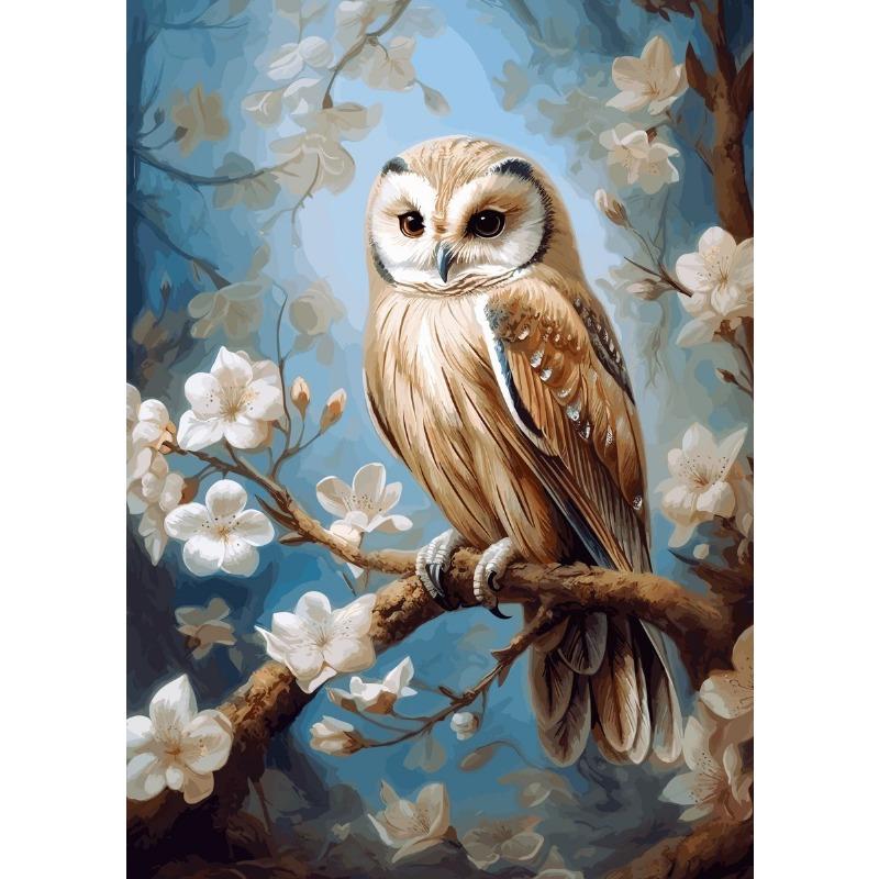 Niedliche Eule Vogel Tiere Blume Poster und Drucke Leinwandmalerei Vintage Wandkunst Bilder für Wohnzimmer Heimdekor Cuadros