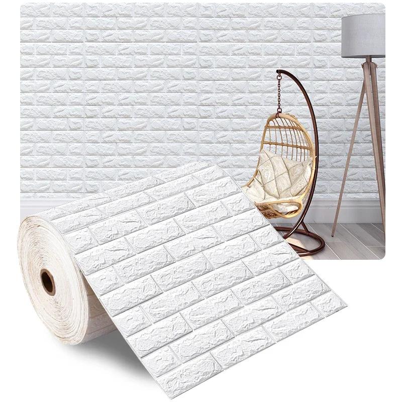 70cm*10m 3D Self-Adhesive Wallpaper Continuous Wall Stickers Living Room Bedroom Children's Room Home Decoration
