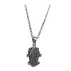Skeleton Pendant Necklace Gothic Necklace with Skeleton in Casket Pendant