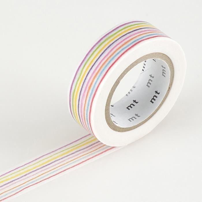 Masking Tape - MT - EX - 1,5 cm - Multicolore - Ruban adhésif créatif