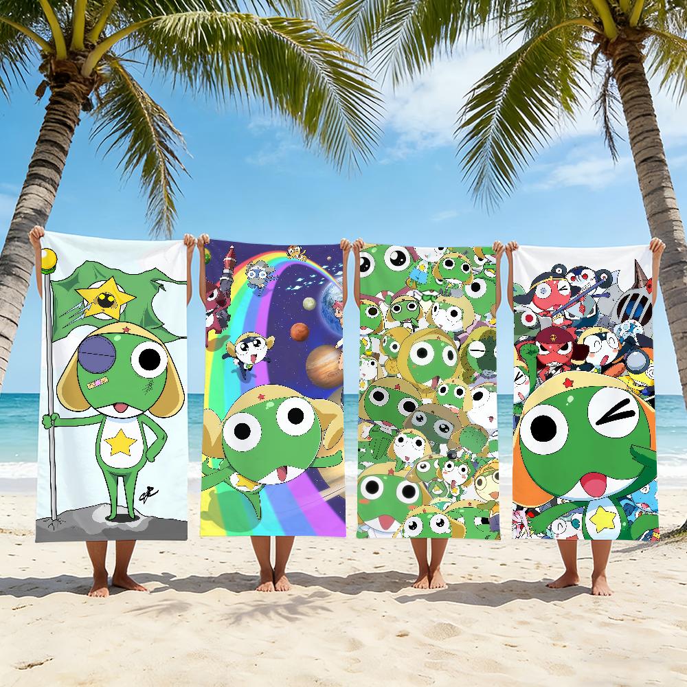 Comic Keroro Towel Beach Shower Bath Travel Lightweight Skin Friendly for Pool Camping Cruise Summer