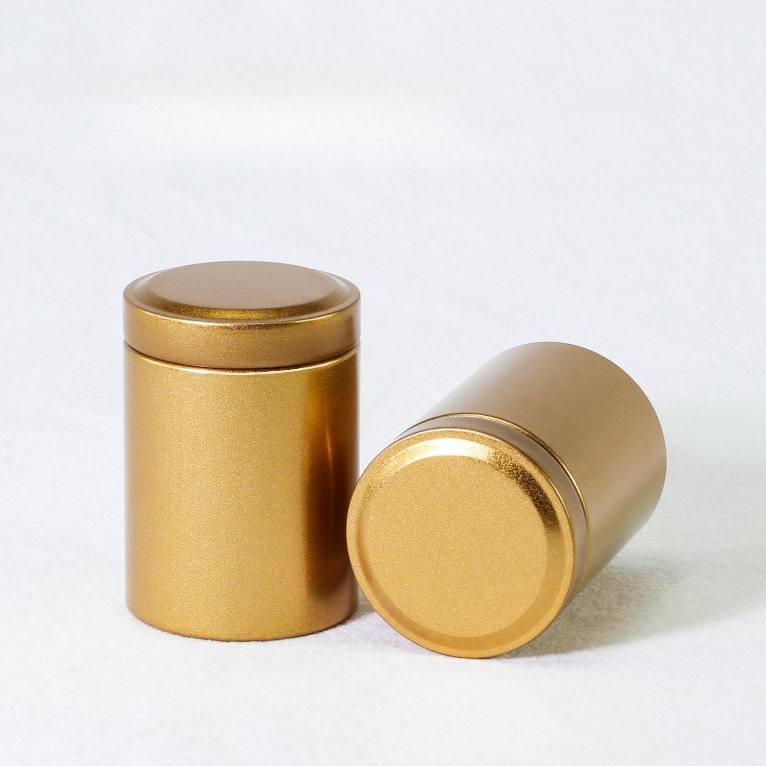 Japanese Luxury Spice Box Tin Canister Small Tea Canister Small Candle Jar Food-Grade 50g 2oz Matcha Powder Canister 45*65mm