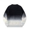 Men's High-End Gradient Color Sweater - Velvet, Round Neck, Long Sleeve Knit Pullover for Autumn/Winter.