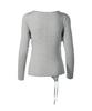 THEVINYLHOUSE Draped Layered Ls Tee(W) Gray