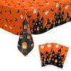 2PCS 2025 Halloween Tablecloth Decoration Horror Atmosphere Arrangement Photo Props Party Supplies One Disposable Tablecloth