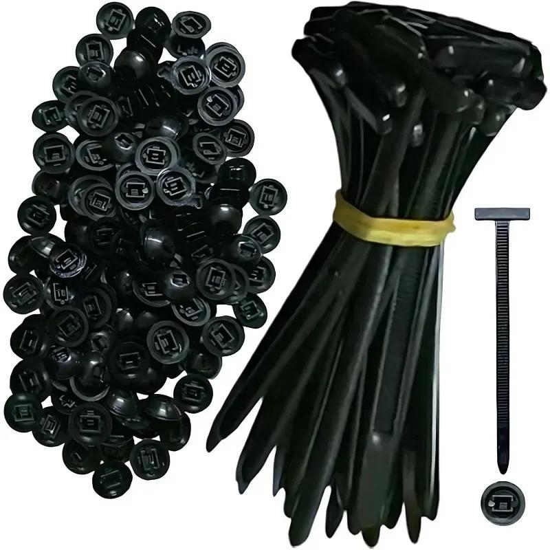 Universal Nylon Cable Tie Buckle Auto Fastener Screw Replacement Clip Car Fender Trunk Engine Guard Panel Wire Management Secure
