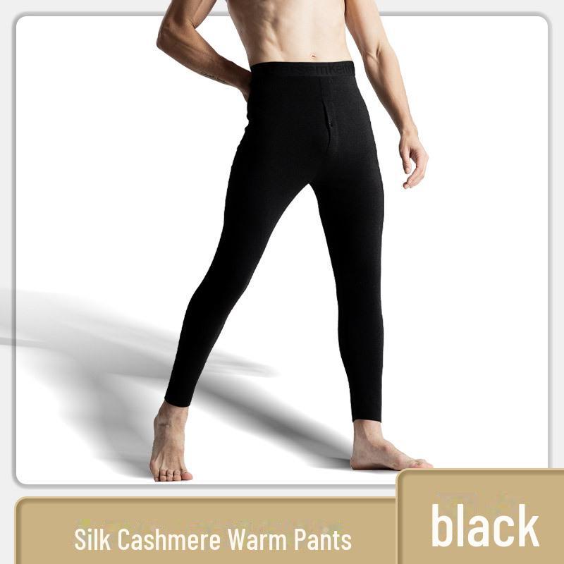 

Мужские бесшовные термолеггинсы из немецкого бархата — плотные, самонагревающиеся катионные термобелье для осени. XXL