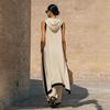Women's Fashionable Casual Asymmetrical Hooded Sleeveless Top And Pants Two-Piece Set