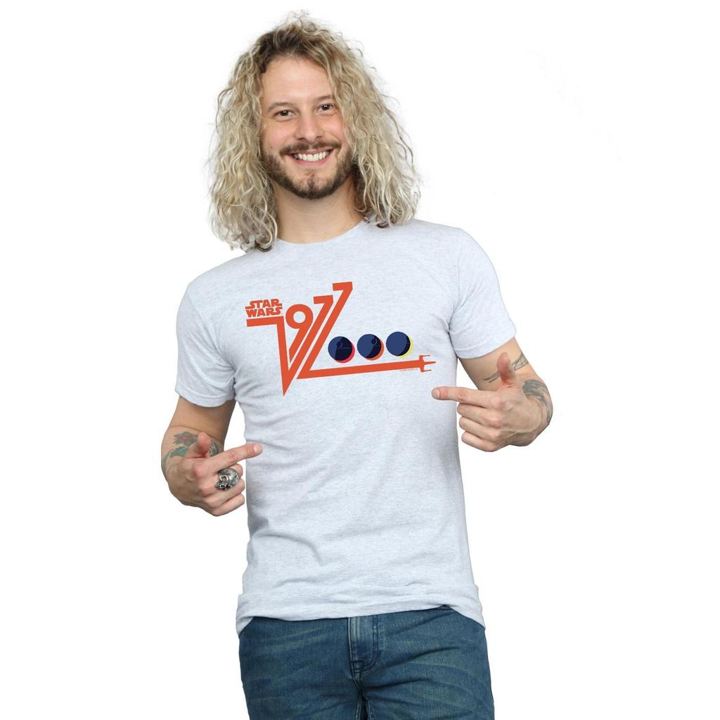 STAR WARS Pánské retro tričko s motivem Hvězdy smrti z roku 1977