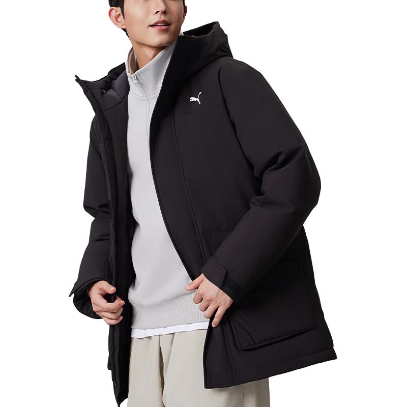 Puma Down Jackets Men's Black Hooded Moderate 692778-01