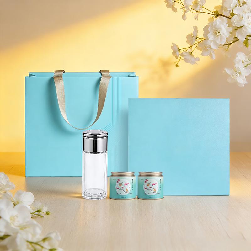 YouFuYouPai Huajian Double-Layer Glass Tea Set