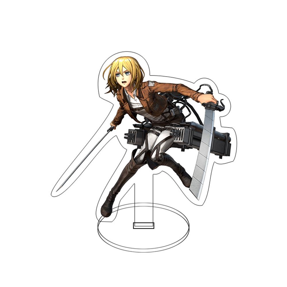 Charm Anime Fans Gifts HD Figure Attack on Titan Alan Yeager Hanji Zoe Acrylic Stand Model Desktop Decoration Series 15cm