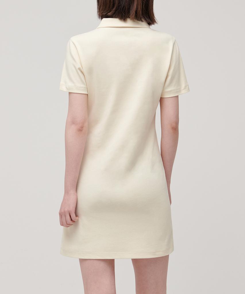 MUSINSA STANDARD WOMAN Women'S Slit Neck Polo Dress [Egret]
