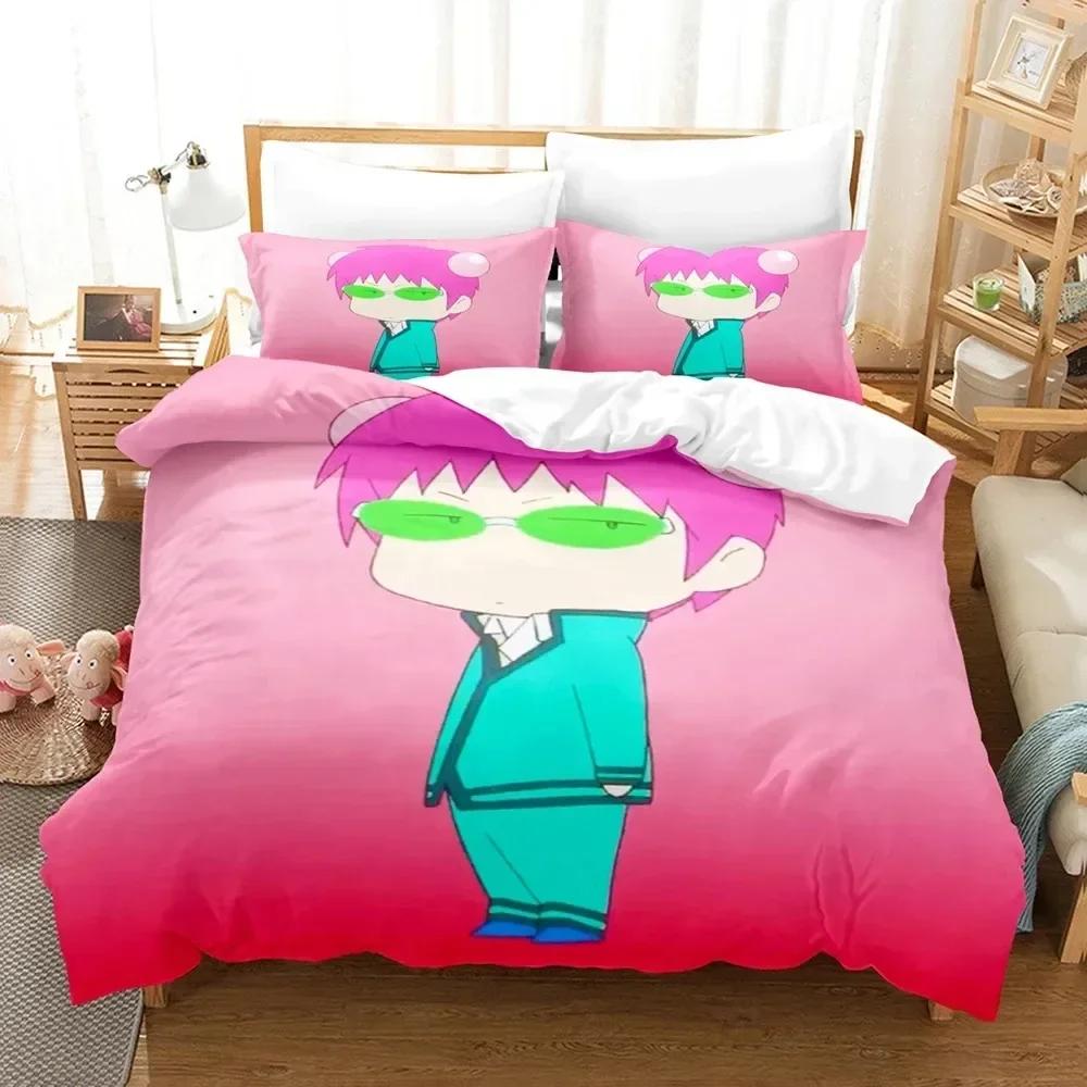 

The Disastrous Life of Saiki K Kusuo Printed Bed Set Duvet Cover Pillowcase Bedding Set Linen Sheet Quilt Cover Queen King Size 135x200cm