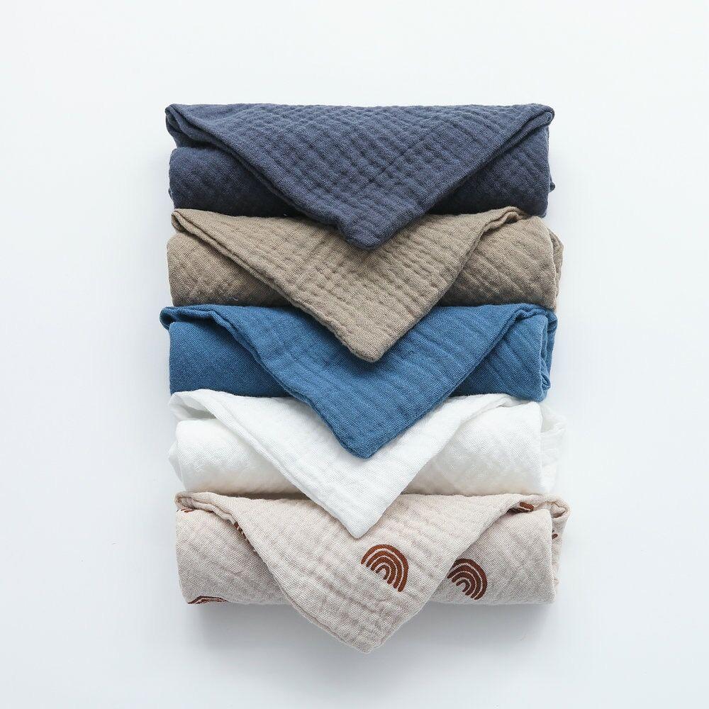 

5 шт. муслиновое полотенце, хлопковая марля, детское одеяло, полотенце для слюны, мочалка для лица для купания и кормления