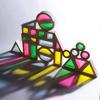 Montessori Transparent Shape Blocks Wooden Toys Rainbow Acrylic Color Cognitive Sensory Building Game Educational Toys for Kids