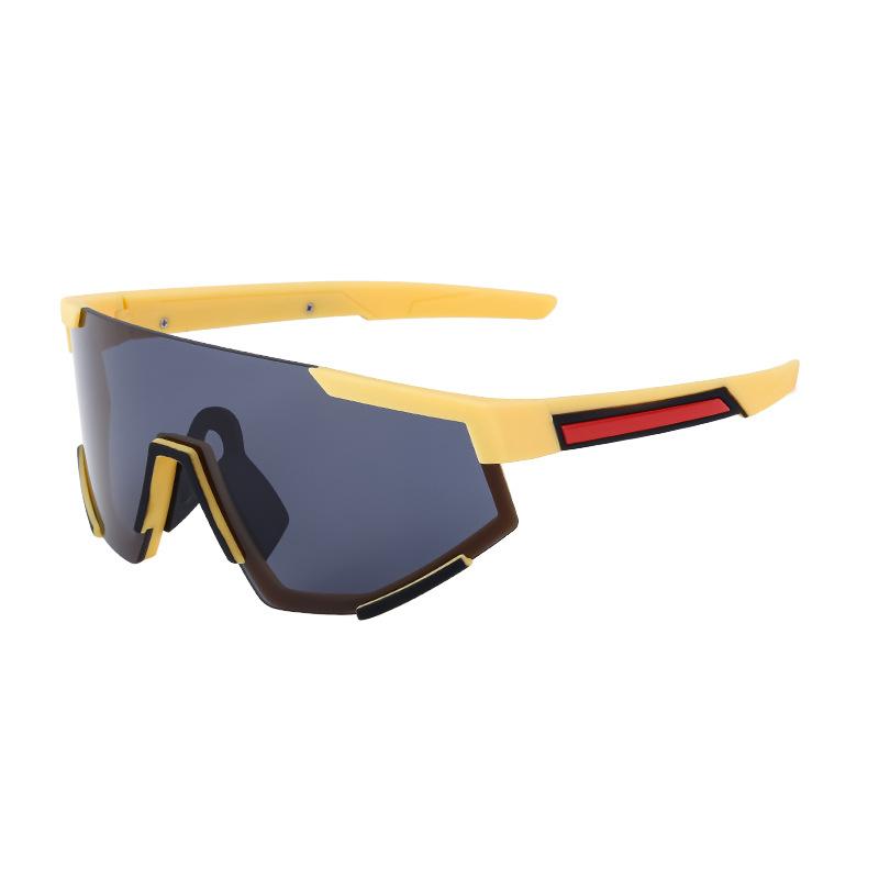 Fashion One-Piece Large-Frame Sunglasses, Men'S And Women'S Outdoor Cycling Sports Goggles, Colorful One-Piece Sunglasses
