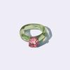 HangZhi 2020 Nuovo Anello Unico Giapponese con Strass Colorati Chunky in Plastica Acrilica Trasparente per Donne Ragazze Gioielli da Festa