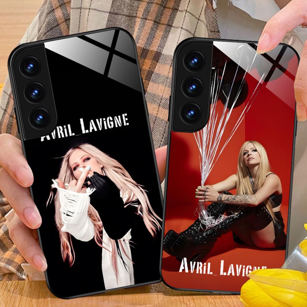 Avril Lavigne Glass Mobile Phone Case for Samsung Galaxy A56 55 54 53 52 51 36 35 34 23 16 15 5G Colorful Cover
