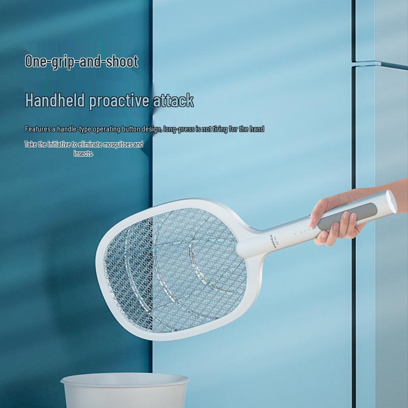 Rechargeable 2-in-1 Electric Mosquito and Fly Swatter with Lithium Battery and Automatic Charging