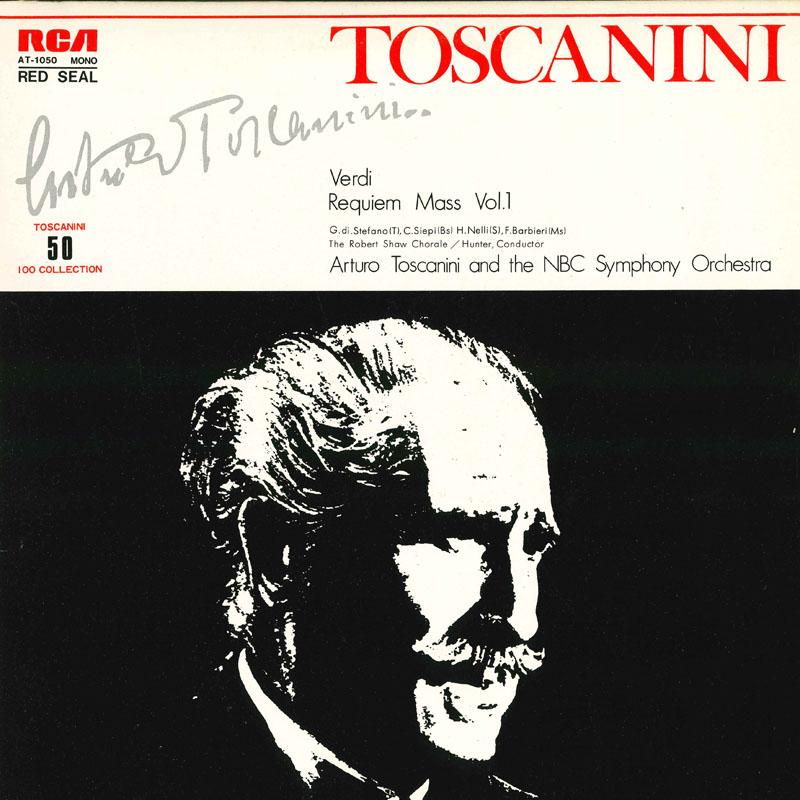 

LP Record ARTURO TOSCANINI Verdi Requiem Mass Vol1 AT1050 RCA Japan Classical Used