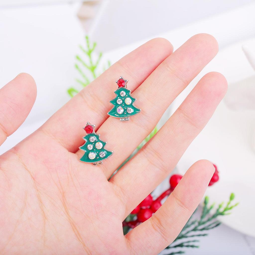 Bestseller Christmas Jewelry: Snowflake, Bell & Tree Stud Earrings Set