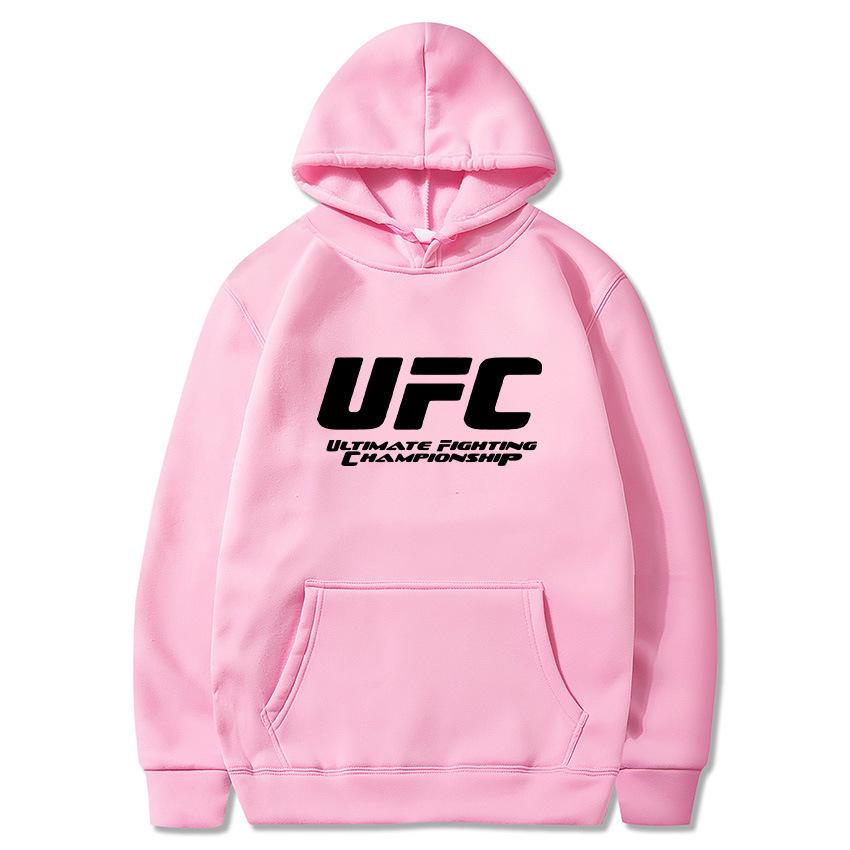 Unisex Herbst/Winter UFC Bedruckter Hoodie - Trendige Plus Samt Freizeit Sportbekleidung
