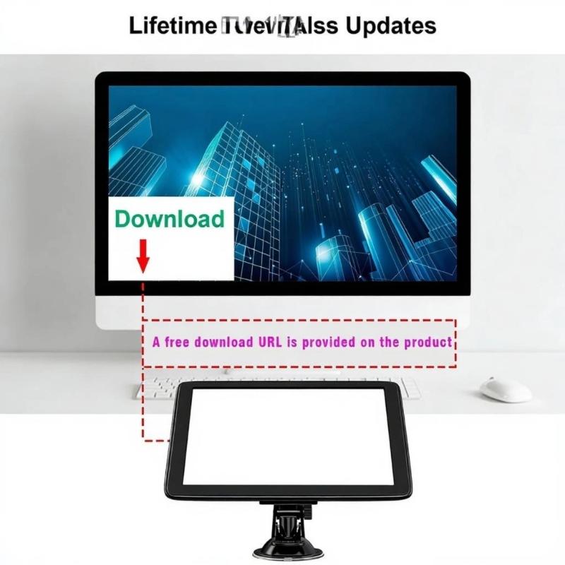 7inch GPSs Navigation For Car And Truck With Life North US Maps Updates And Card Slot