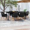 Vidaxl 7-Piece Garden Furniture Set with Cushions, Black