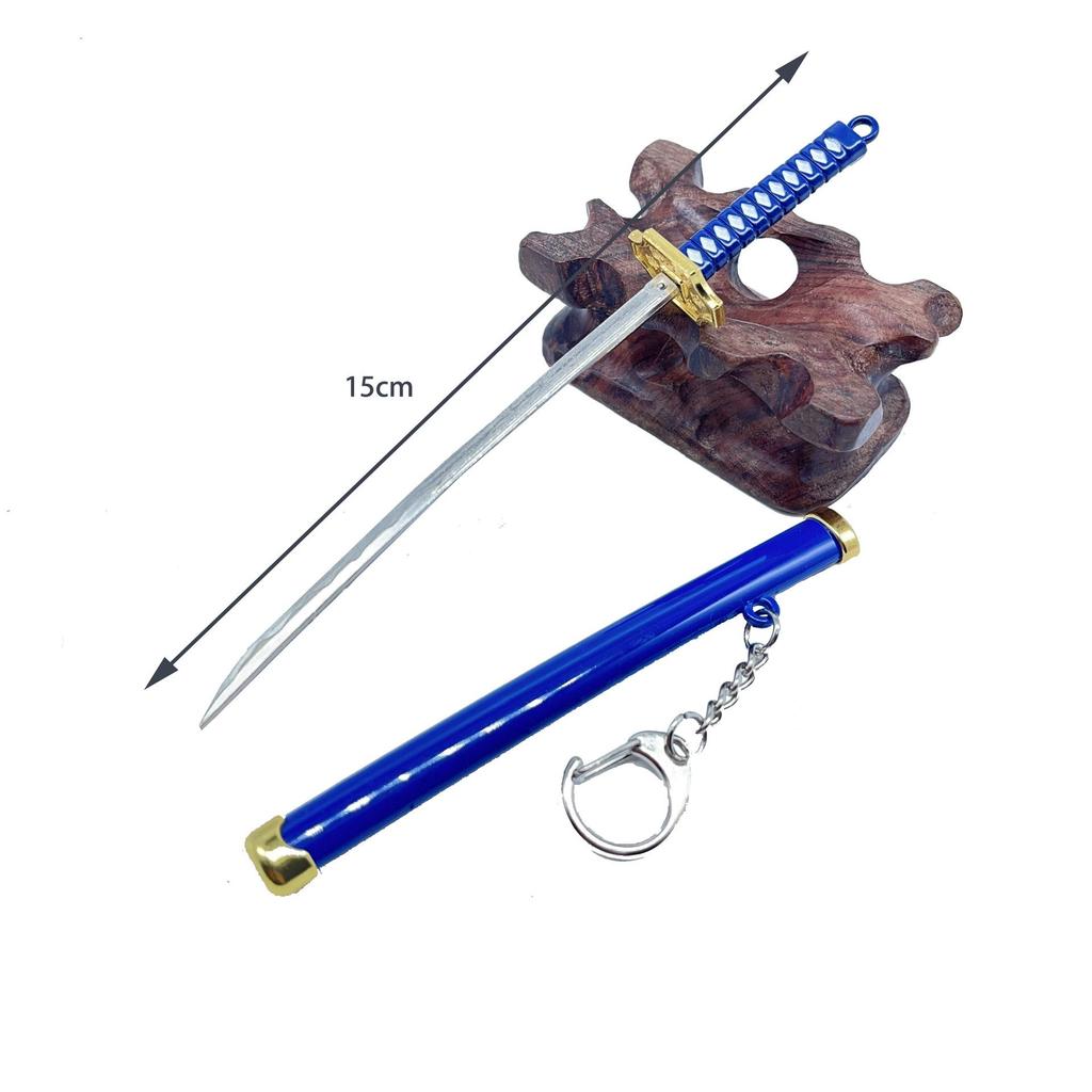 One Piece Zoro's Three-Sword Style Snow Walk Katana Keychain - Japanese Samurai Anime Sword Model