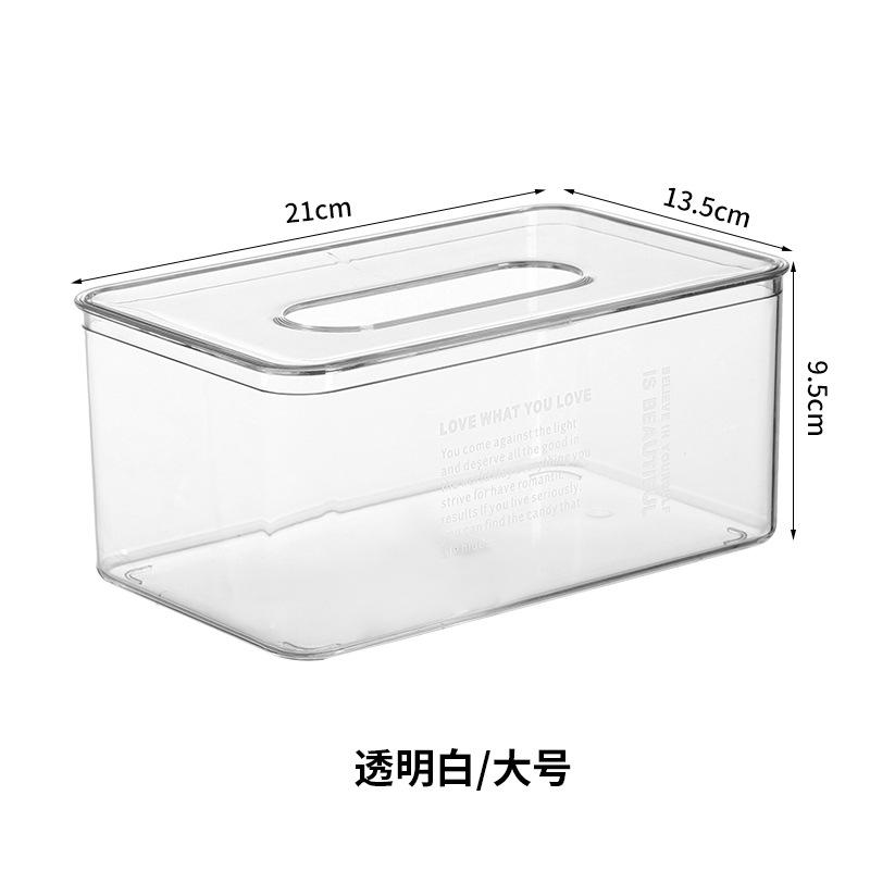 1 Stück Rechteckiger Acryl Transparenter Taschentuchbox Spender Servietten Taschentuchhalter Für Badezimmer Küche Büro Gebrauch Organizer