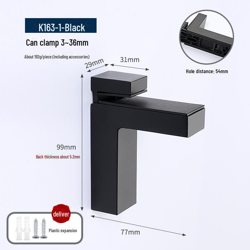 F-shaped Duckbill Glass Clamp for Bathroom/Kitchen 