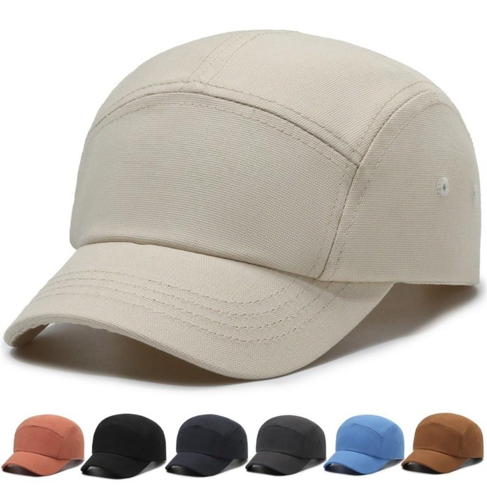 New Short Brim Baseball Cap Vintage Simple Dad Hat Casual Sun Protection Peaked Cap Summer