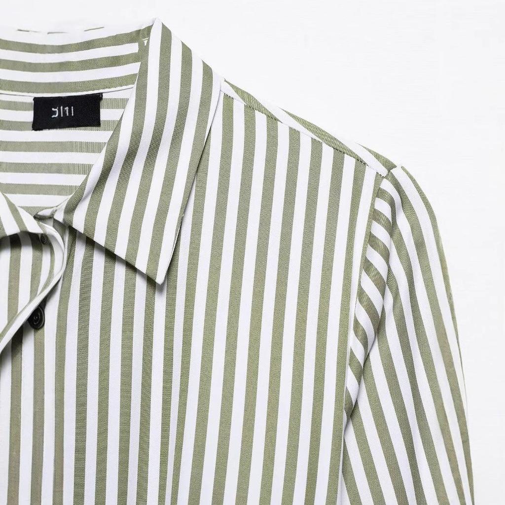 TAOP&ZA Summer Women's Striped Belted Midi Dress