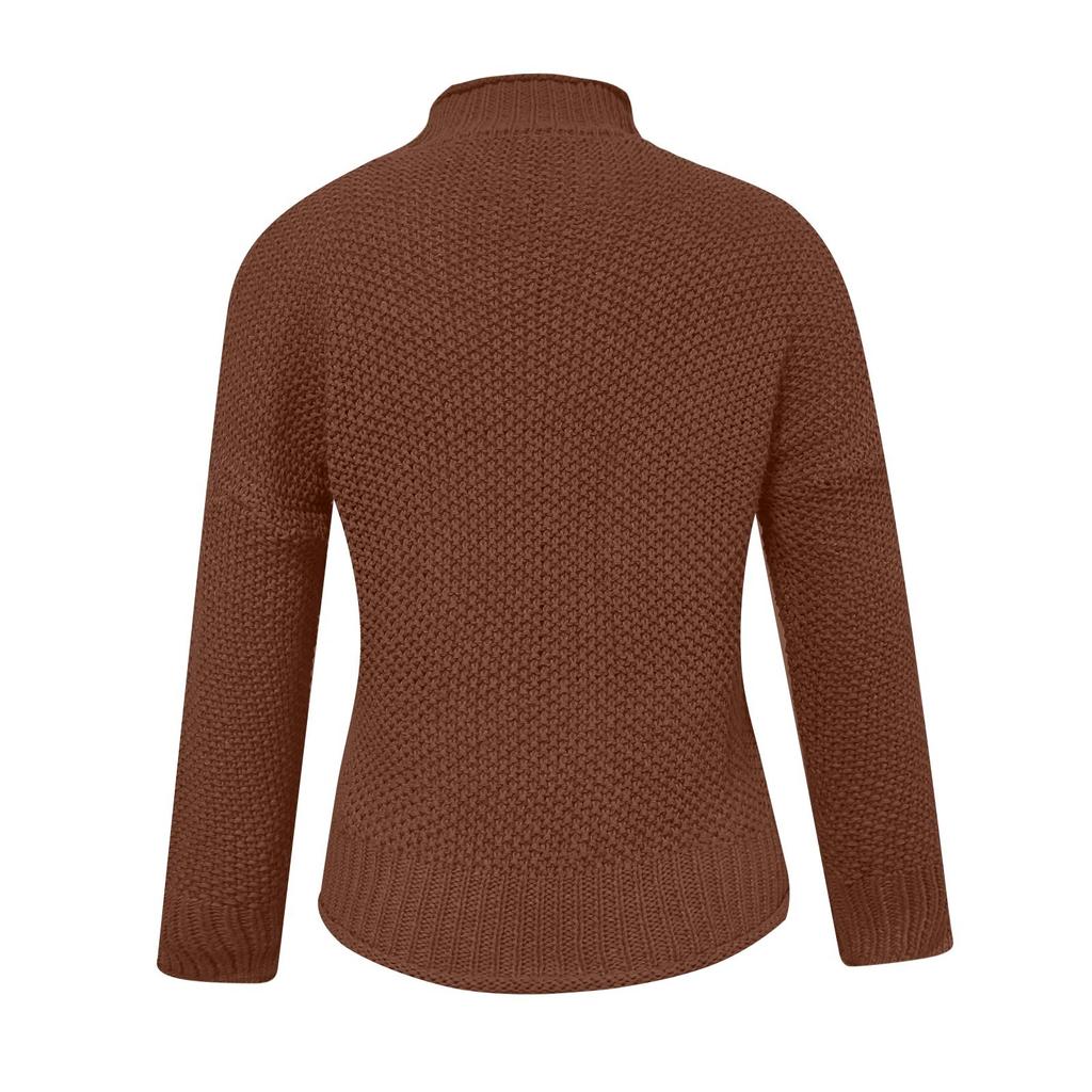 Mode femmes automne et hiver impression tricoté à manches longues pull pull pull décontracté