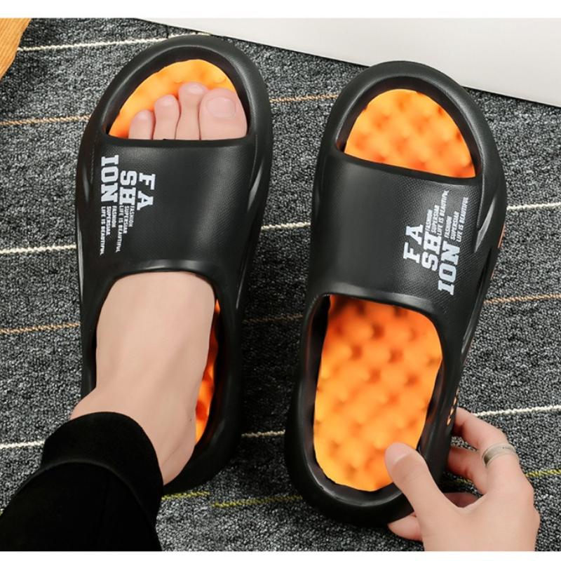 Fashion Summer Men Massage Slippers Indoor Outdoor Sandals Beach Casual Shoes Soft Sole Slides Men Flip-flops Men's Sandals Big Size 47
