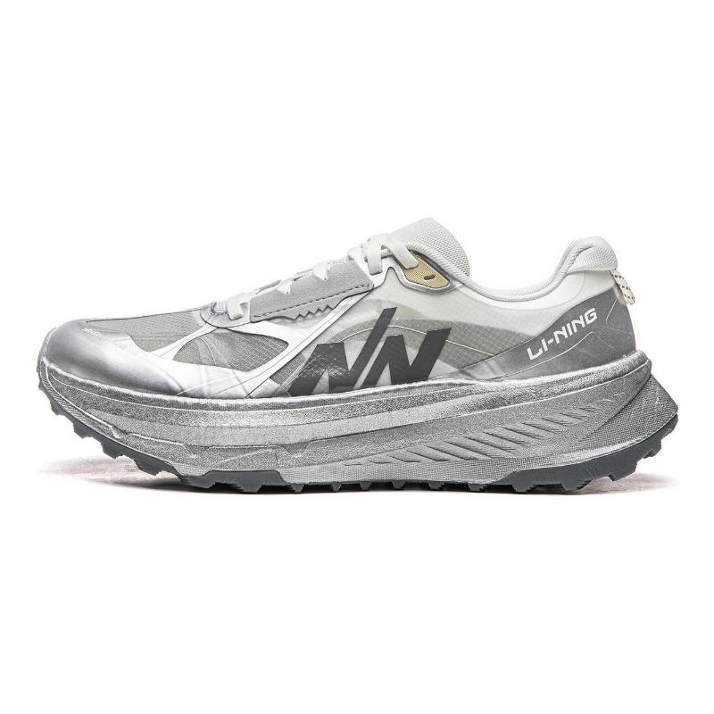 LiNing Dilu Unisex Low Top Trail Running Shoes Chalk Gray ARNV023-4