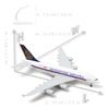 1/300 Scale 20cm Singapore A380 Toy Plane Model Kit Die-cast Metal Airplane Model with Stand for Collections and Display or Gift