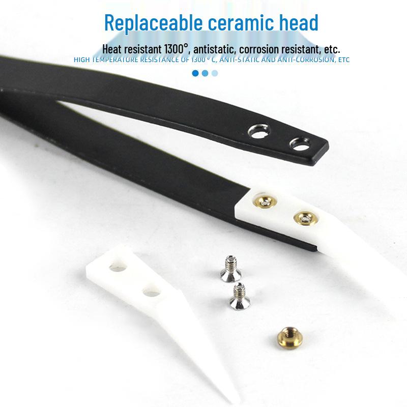 Anti-static Insulated Ceramic Tweezers: Non-magnetic, Acid-resistant, for Electricians and Experimental Use