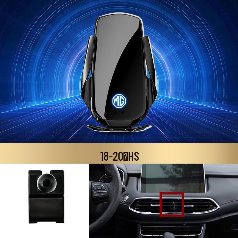 Compatible MG Car Wireless Fast Charging Phone Holder for MG3, MG6, ZS, EZS, HS, ONE Models.
