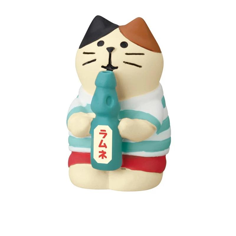 Japanese Cat Groceries Summer Courtyard Morning Glory Tide Play Gifts INS Resin Crafts DIY Small Ornaments Collection Gifts